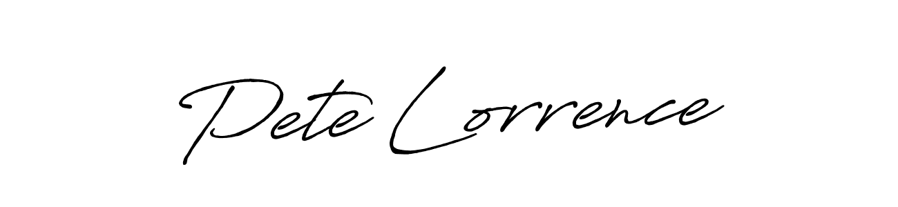 Also we have Pete Lorrence name is the best signature style. Create professional handwritten signature collection using Antro_Vectra_Bolder autograph style. Pete Lorrence signature style 7 images and pictures png