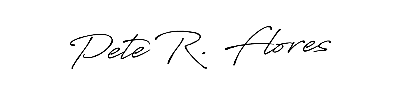 Also we have Pete R. Flores name is the best signature style. Create professional handwritten signature collection using Antro_Vectra_Bolder autograph style. Pete R. Flores signature style 7 images and pictures png