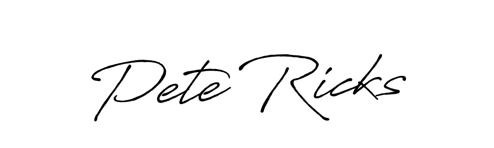 Create a beautiful signature design for name Pete Ricks. With this signature (Antro_Vectra_Bolder) fonts, you can make a handwritten signature for free. Pete Ricks signature style 7 images and pictures png