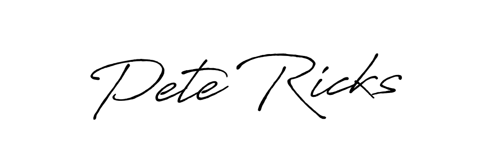 Also You can easily find your signature by using the search form. We will create Pete Ricks name handwritten signature images for you free of cost using Antro_Vectra_Bolder sign style. Pete Ricks signature style 7 images and pictures png