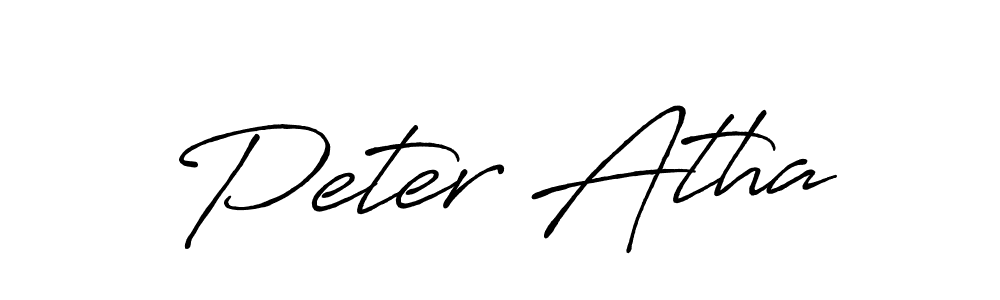 Design your own signature with our free online signature maker. With this signature software, you can create a handwritten (Antro_Vectra_Bolder) signature for name Peter Atha. Peter Atha signature style 7 images and pictures png