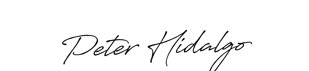 Peter Hidalgo stylish signature style. Best Handwritten Sign (Antro_Vectra_Bolder) for my name. Handwritten Signature Collection Ideas for my name Peter Hidalgo. Peter Hidalgo signature style 7 images and pictures png