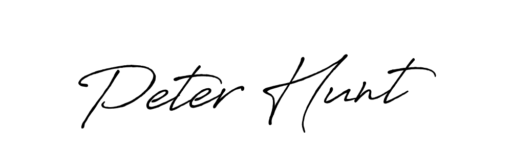 How to make Peter Hunt name signature. Use Antro_Vectra_Bolder style for creating short signs online. This is the latest handwritten sign. Peter Hunt signature style 7 images and pictures png