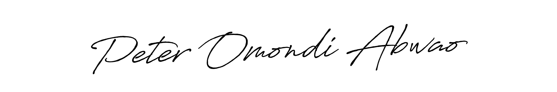 How to make Peter Omondi Abwao name signature. Use Antro_Vectra_Bolder style for creating short signs online. This is the latest handwritten sign. Peter Omondi Abwao signature style 7 images and pictures png