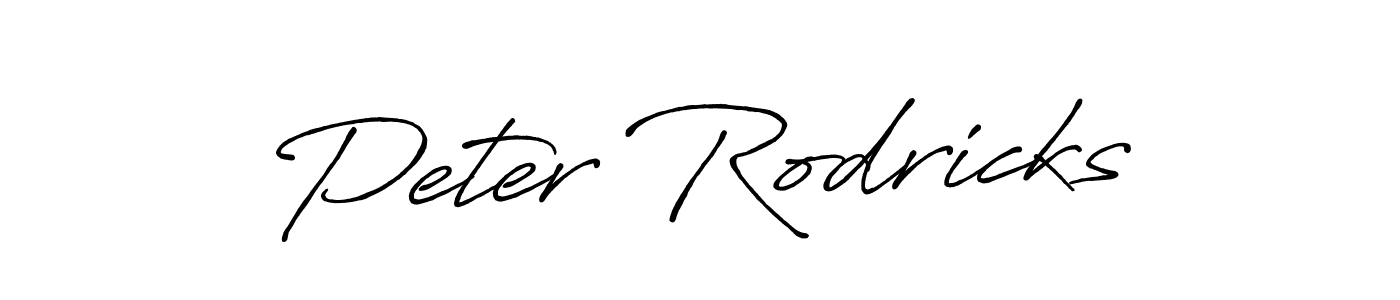 Peter Rodricks stylish signature style. Best Handwritten Sign (Antro_Vectra_Bolder) for my name. Handwritten Signature Collection Ideas for my name Peter Rodricks. Peter Rodricks signature style 7 images and pictures png