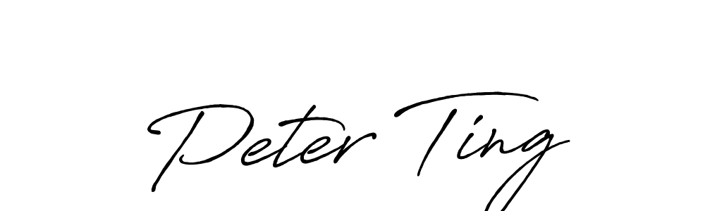 Peter Ting stylish signature style. Best Handwritten Sign (Antro_Vectra_Bolder) for my name. Handwritten Signature Collection Ideas for my name Peter Ting. Peter Ting signature style 7 images and pictures png