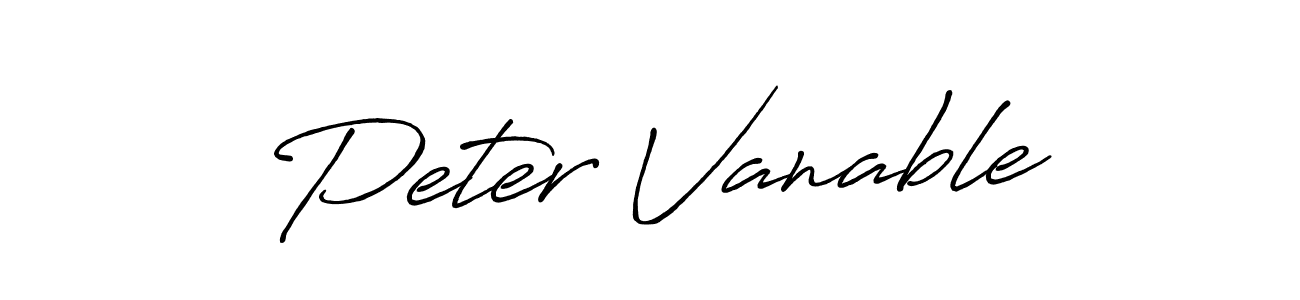 Create a beautiful signature design for name Peter Vanable. With this signature (Antro_Vectra_Bolder) fonts, you can make a handwritten signature for free. Peter Vanable signature style 7 images and pictures png