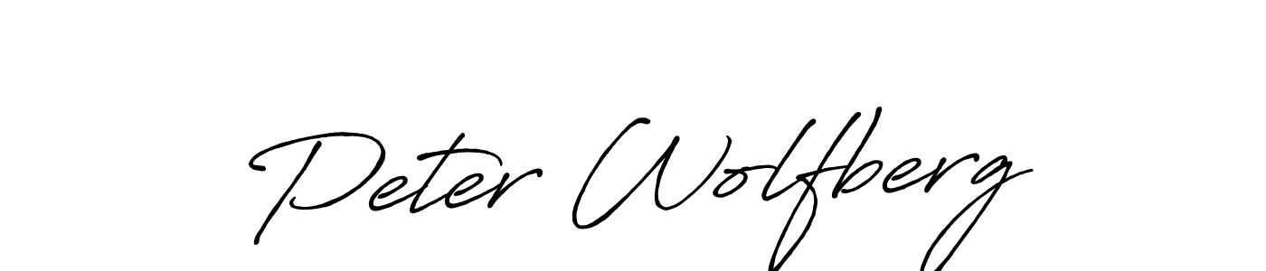 Create a beautiful signature design for name Peter Wolfberg. With this signature (Antro_Vectra_Bolder) fonts, you can make a handwritten signature for free. Peter Wolfberg signature style 7 images and pictures png