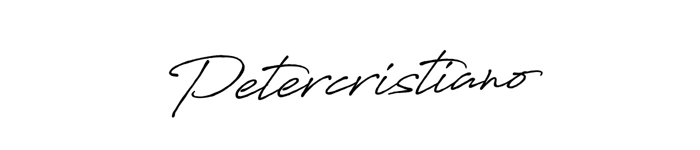 Petercristiano stylish signature style. Best Handwritten Sign (Antro_Vectra_Bolder) for my name. Handwritten Signature Collection Ideas for my name Petercristiano. Petercristiano signature style 7 images and pictures png