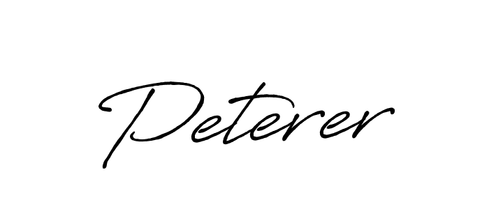 Make a beautiful signature design for name Peterer. With this signature (Antro_Vectra_Bolder) style, you can create a handwritten signature for free. Peterer signature style 7 images and pictures png