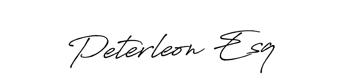 Peterleon Esq stylish signature style. Best Handwritten Sign (Antro_Vectra_Bolder) for my name. Handwritten Signature Collection Ideas for my name Peterleon Esq. Peterleon Esq signature style 7 images and pictures png