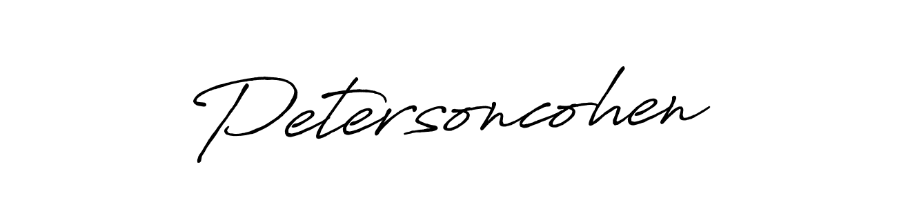 Use a signature maker to create a handwritten signature online. With this signature software, you can design (Antro_Vectra_Bolder) your own signature for name Petersoncohen. Petersoncohen signature style 7 images and pictures png