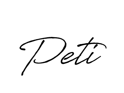 Use a signature maker to create a handwritten signature online. With this signature software, you can design (Antro_Vectra_Bolder) your own signature for name Peti. Peti signature style 7 images and pictures png