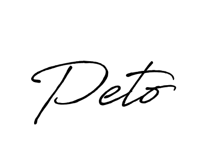 How to make Peto signature? Antro_Vectra_Bolder is a professional autograph style. Create handwritten signature for Peto name. Peto signature style 7 images and pictures png