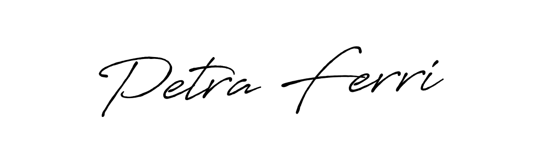 How to make Petra Ferri signature? Antro_Vectra_Bolder is a professional autograph style. Create handwritten signature for Petra Ferri name. Petra Ferri signature style 7 images and pictures png