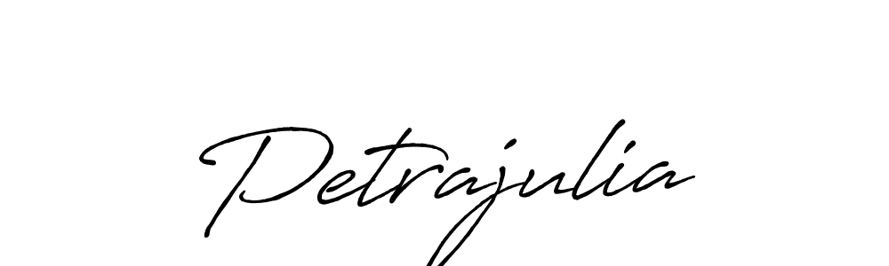 Antro_Vectra_Bolder is a professional signature style that is perfect for those who want to add a touch of class to their signature. It is also a great choice for those who want to make their signature more unique. Get Petrajulia name to fancy signature for free. Petrajulia signature style 7 images and pictures png