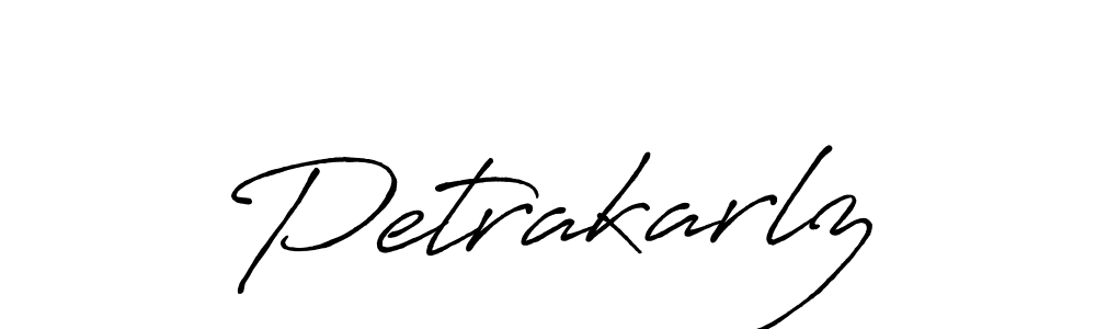 Create a beautiful signature design for name Petrakarlz. With this signature (Antro_Vectra_Bolder) fonts, you can make a handwritten signature for free. Petrakarlz signature style 7 images and pictures png