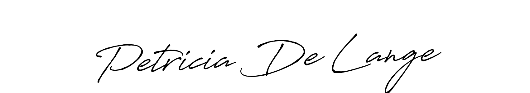 Make a beautiful signature design for name Petricia De Lange. With this signature (Antro_Vectra_Bolder) style, you can create a handwritten signature for free. Petricia De Lange signature style 7 images and pictures png