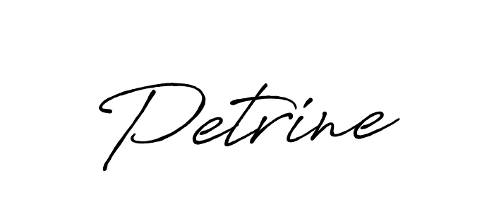 It looks lik you need a new signature style for name Petrine. Design unique handwritten (Antro_Vectra_Bolder) signature with our free signature maker in just a few clicks. Petrine signature style 7 images and pictures png