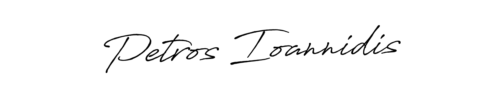 How to make Petros Ioannidis name signature. Use Antro_Vectra_Bolder style for creating short signs online. This is the latest handwritten sign. Petros Ioannidis signature style 7 images and pictures png