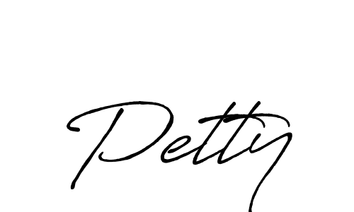 The best way (Antro_Vectra_Bolder) to make a short signature is to pick only two or three words in your name. The name Petty include a total of six letters. For converting this name. Petty signature style 7 images and pictures png