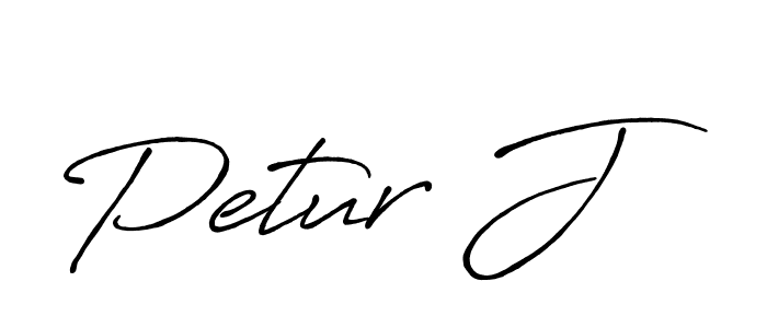 Antro_Vectra_Bolder is a professional signature style that is perfect for those who want to add a touch of class to their signature. It is also a great choice for those who want to make their signature more unique. Get Petur J name to fancy signature for free. Petur J signature style 7 images and pictures png