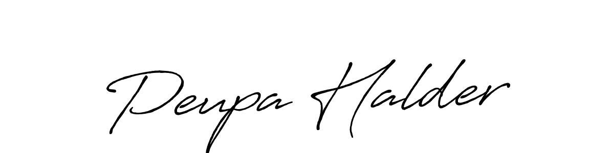 Create a beautiful signature design for name Peupa Halder. With this signature (Antro_Vectra_Bolder) fonts, you can make a handwritten signature for free. Peupa Halder signature style 7 images and pictures png