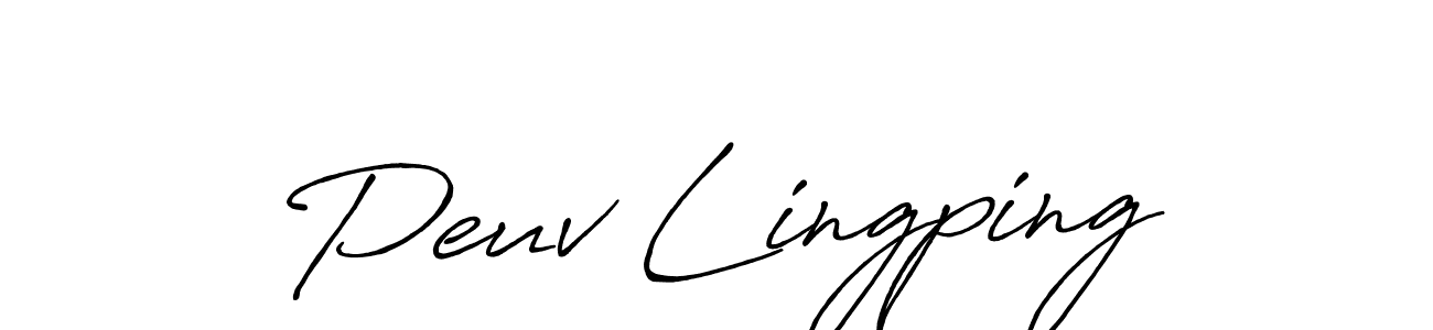 Peuv Lingping stylish signature style. Best Handwritten Sign (Antro_Vectra_Bolder) for my name. Handwritten Signature Collection Ideas for my name Peuv Lingping. Peuv Lingping signature style 7 images and pictures png