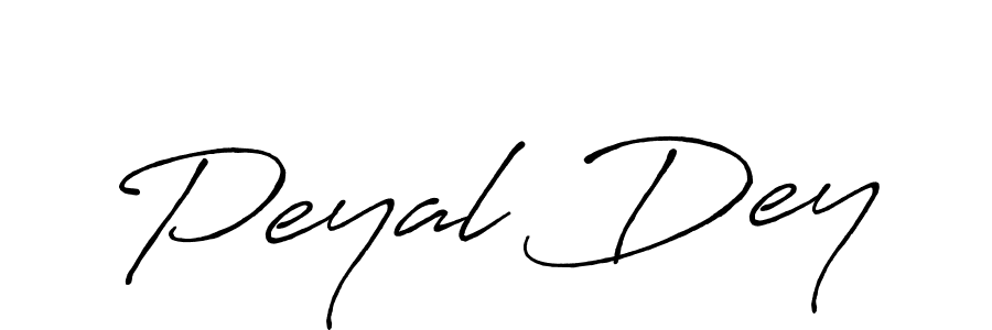 Create a beautiful signature design for name Peyal Dey. With this signature (Antro_Vectra_Bolder) fonts, you can make a handwritten signature for free. Peyal Dey signature style 7 images and pictures png