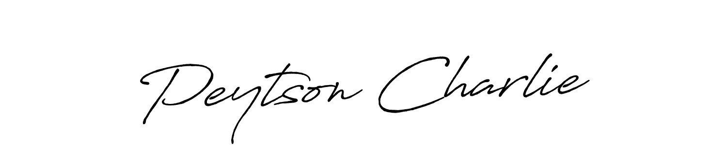 How to make Peytson Charlie name signature. Use Antro_Vectra_Bolder style for creating short signs online. This is the latest handwritten sign. Peytson Charlie signature style 7 images and pictures png