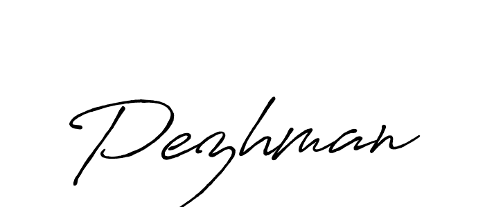 Design your own signature with our free online signature maker. With this signature software, you can create a handwritten (Antro_Vectra_Bolder) signature for name Pezhman. Pezhman signature style 7 images and pictures png