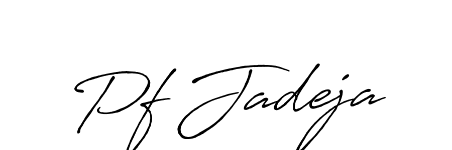 Similarly Antro_Vectra_Bolder is the best handwritten signature design. Signature creator online .You can use it as an online autograph creator for name Pf Jadeja. Pf Jadeja signature style 7 images and pictures png