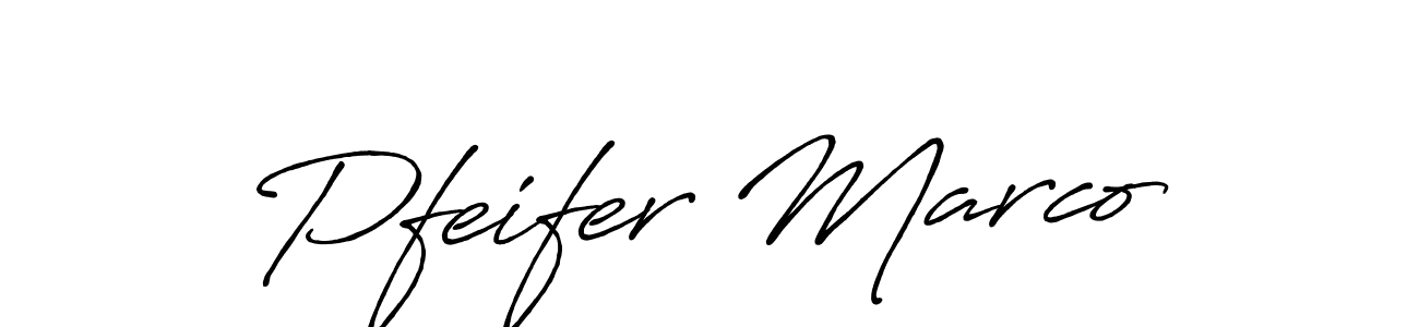 Make a beautiful signature design for name Pfeifer Marco. With this signature (Antro_Vectra_Bolder) style, you can create a handwritten signature for free. Pfeifer Marco signature style 7 images and pictures png