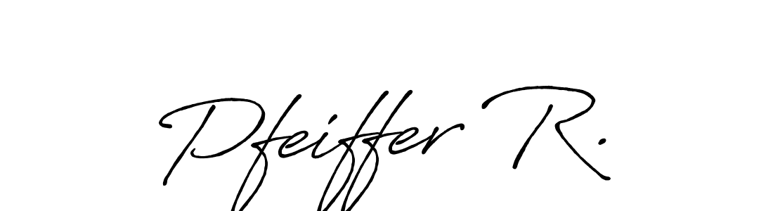 The best way (Antro_Vectra_Bolder) to make a short signature is to pick only two or three words in your name. The name Pfeiffer R. include a total of six letters. For converting this name. Pfeiffer R. signature style 7 images and pictures png