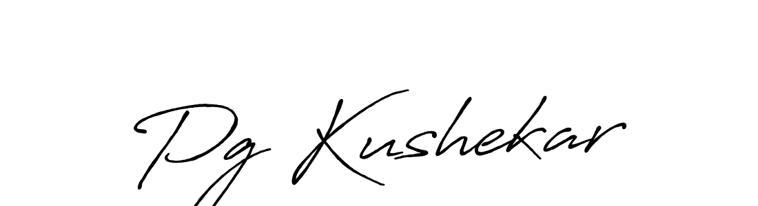 Pg Kushekar stylish signature style. Best Handwritten Sign (Antro_Vectra_Bolder) for my name. Handwritten Signature Collection Ideas for my name Pg Kushekar. Pg Kushekar signature style 7 images and pictures png