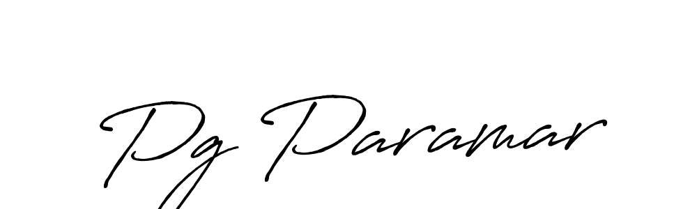 Use a signature maker to create a handwritten signature online. With this signature software, you can design (Antro_Vectra_Bolder) your own signature for name Pg Paramar. Pg Paramar signature style 7 images and pictures png