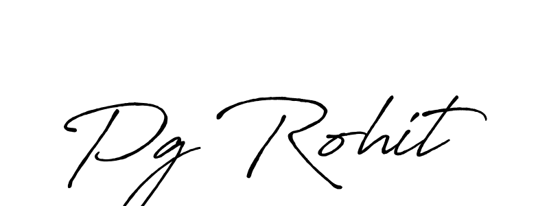 Create a beautiful signature design for name Pg Rohit. With this signature (Antro_Vectra_Bolder) fonts, you can make a handwritten signature for free. Pg Rohit signature style 7 images and pictures png