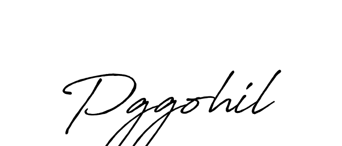 How to make Pggohil name signature. Use Antro_Vectra_Bolder style for creating short signs online. This is the latest handwritten sign. Pggohil signature style 7 images and pictures png