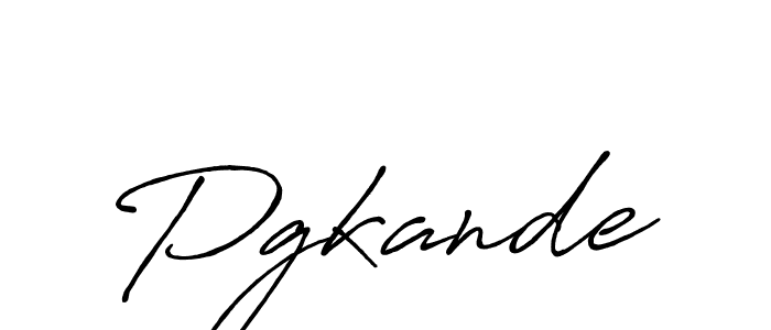 Pgkande stylish signature style. Best Handwritten Sign (Antro_Vectra_Bolder) for my name. Handwritten Signature Collection Ideas for my name Pgkande. Pgkande signature style 7 images and pictures png