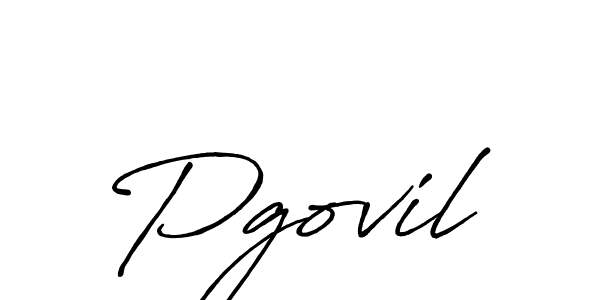 You should practise on your own different ways (Antro_Vectra_Bolder) to write your name (Pgovil) in signature. don't let someone else do it for you. Pgovil signature style 7 images and pictures png