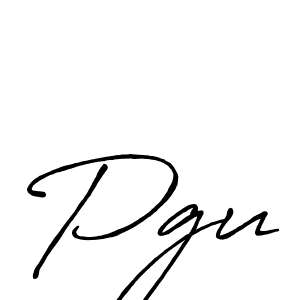 Create a beautiful signature design for name Pgu. With this signature (Antro_Vectra_Bolder) fonts, you can make a handwritten signature for free. Pgu signature style 7 images and pictures png