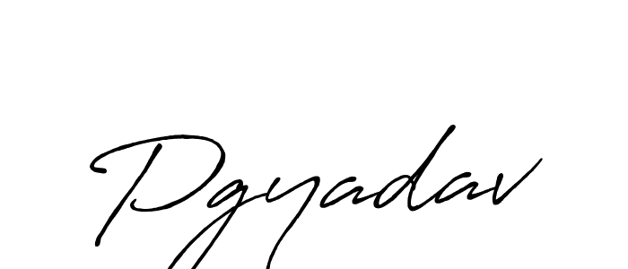 Make a beautiful signature design for name Pgyadav. With this signature (Antro_Vectra_Bolder) style, you can create a handwritten signature for free. Pgyadav signature style 7 images and pictures png