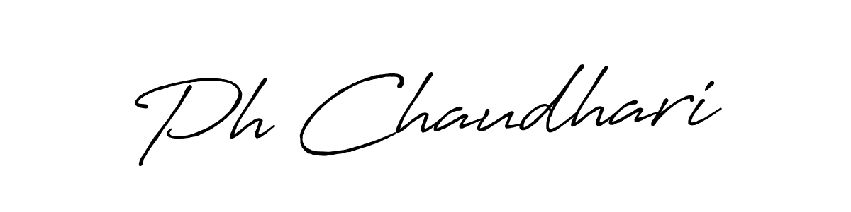 Ph Chaudhari stylish signature style. Best Handwritten Sign (Antro_Vectra_Bolder) for my name. Handwritten Signature Collection Ideas for my name Ph Chaudhari. Ph Chaudhari signature style 7 images and pictures png