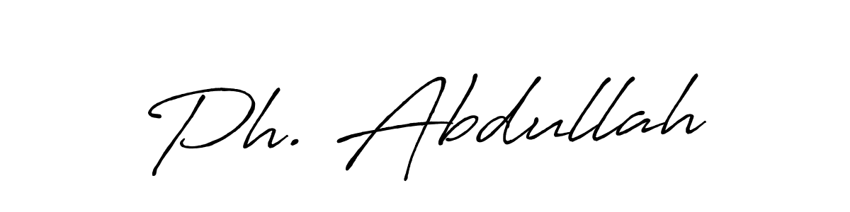 Similarly Antro_Vectra_Bolder is the best handwritten signature design. Signature creator online .You can use it as an online autograph creator for name Ph. Abdullah. Ph. Abdullah signature style 7 images and pictures png