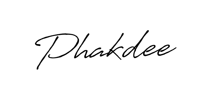 Use a signature maker to create a handwritten signature online. With this signature software, you can design (Antro_Vectra_Bolder) your own signature for name Phakdee. Phakdee signature style 7 images and pictures png