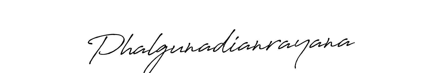 Make a beautiful signature design for name Phalgunadianrayana. With this signature (Antro_Vectra_Bolder) style, you can create a handwritten signature for free. Phalgunadianrayana signature style 7 images and pictures png