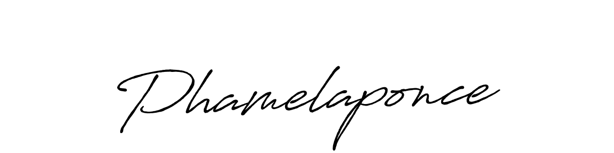 Make a beautiful signature design for name Phamelaponce. With this signature (Antro_Vectra_Bolder) style, you can create a handwritten signature for free. Phamelaponce signature style 7 images and pictures png