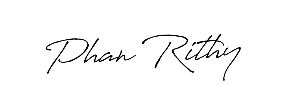 Design your own signature with our free online signature maker. With this signature software, you can create a handwritten (Antro_Vectra_Bolder) signature for name Phan Rithy. Phan Rithy signature style 7 images and pictures png