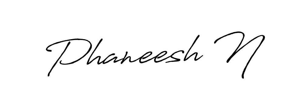 Use a signature maker to create a handwritten signature online. With this signature software, you can design (Antro_Vectra_Bolder) your own signature for name Phaneesh N. Phaneesh N signature style 7 images and pictures png