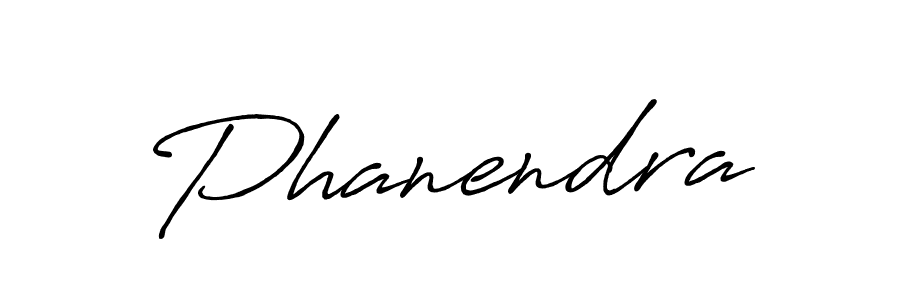 Make a beautiful signature design for name Phanendra. With this signature (Antro_Vectra_Bolder) style, you can create a handwritten signature for free. Phanendra signature style 7 images and pictures png